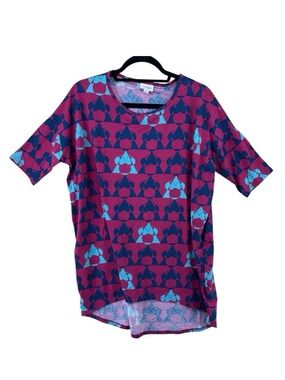 Disney Lularoe Irma Tee abstract Minnie geometric print women’s size medium